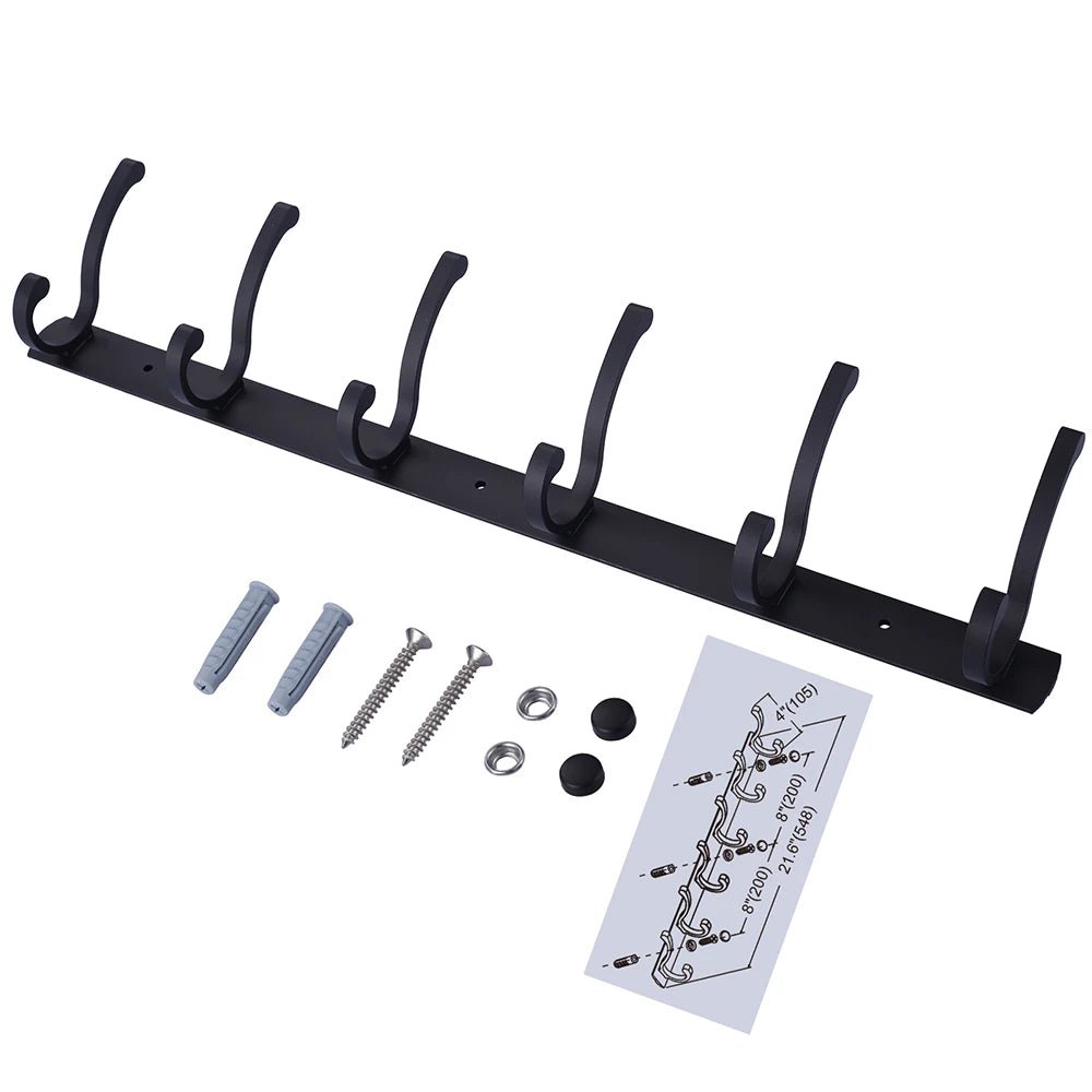 Home Storage Hooks Wall Hooks & Coat Racks Wall Mounted,Mental Black Coat Hanger Wall Mount Towel Hooks for Bathrooms - Cozy & Co. Market