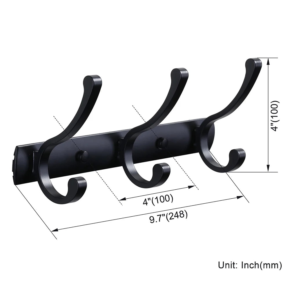 Home Storage Hooks Wall Hooks & Coat Racks Wall Mounted,Mental Black Coat Hanger Wall Mount Towel Hooks for Bathrooms - Cozy & Co. Market