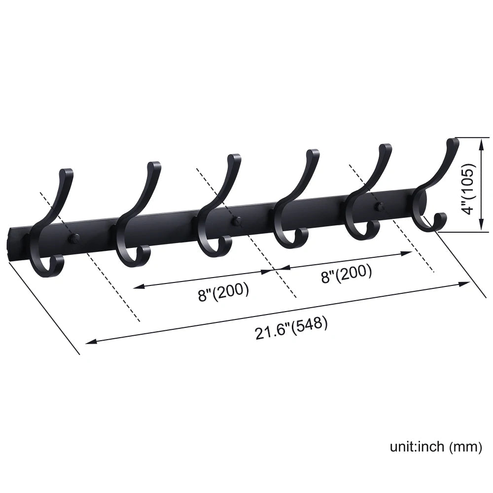 Home Storage Hooks Wall Hooks & Coat Racks Wall Mounted,Mental Black Coat Hanger Wall Mount Towel Hooks for Bathrooms - Cozy & Co. Market