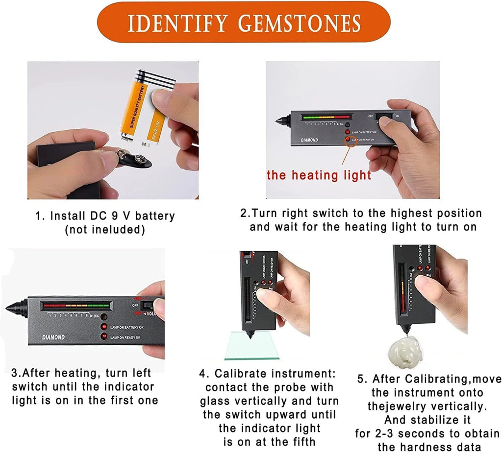 HOMEFISH Diamond Tester High Accuracy Diamond Tester Pen Jewelry Diamond Tester Professional Diamond Selector Diamond Tester Kit - Cozy & Co. Market