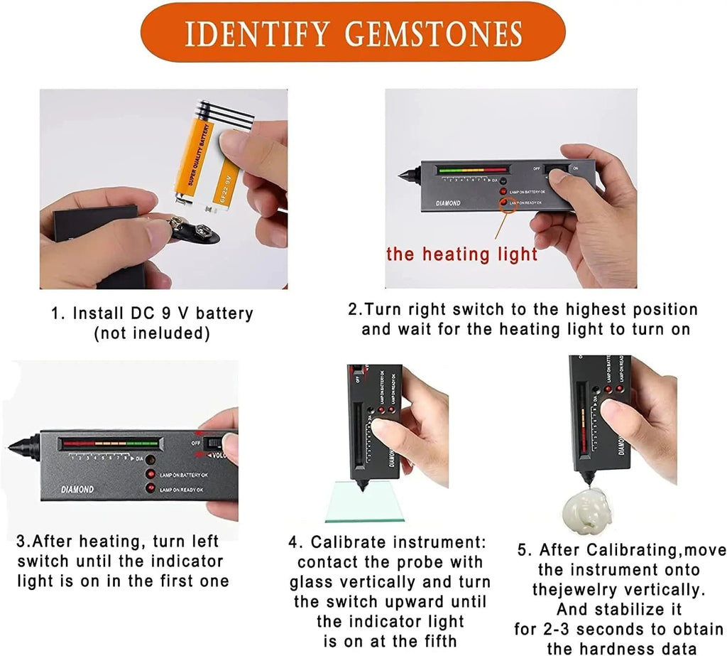HOMEFISH Diamond Tester High Accuracy Diamond Tester Pen Jewelry Diamond Tester Professional Diamond Selector Diamond Tester Kit - Cozy & Co. Market
