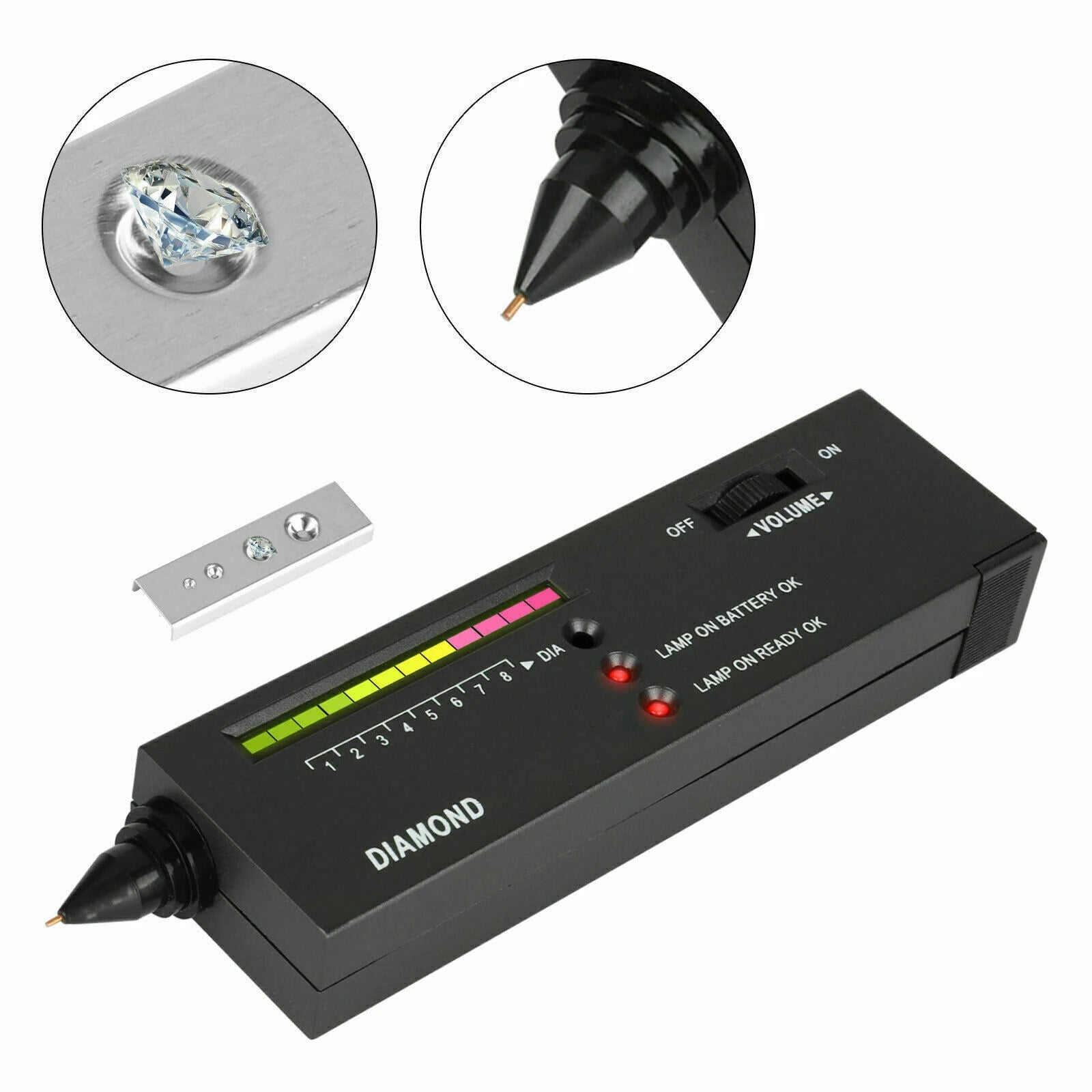 HOMEFISH Diamond Tester High Accuracy Diamond Tester Pen Jewelry Diamond Tester Professional Diamond Selector Diamond Tester Kit - Cozy & Co. Market
