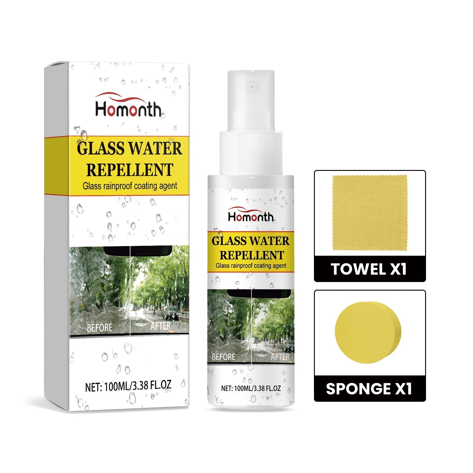 Homonth Car Window Cleaning Agent Anti-Rain and Anti-Fog Coating Windshield Windshield Mist Spray - Cozy & Co. Market