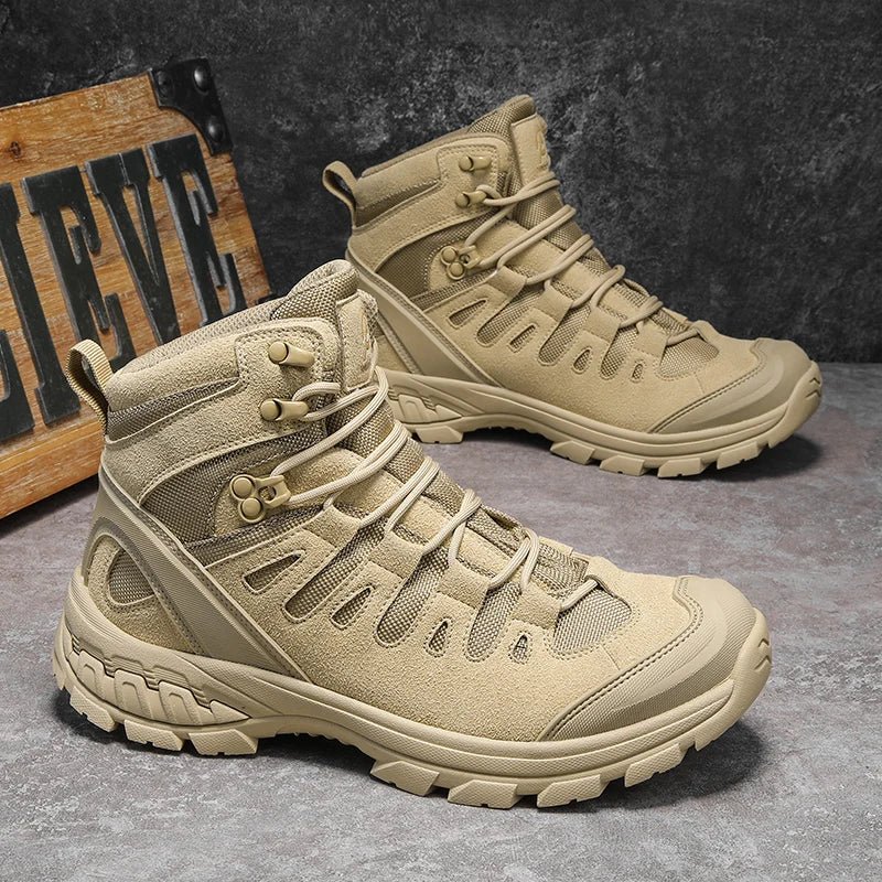 IN STOCK Famous Brand Comfortable Hiking Boots Wear-resistant Training Men Desert Outdoor Boots Sneakers CAMPING Hunting Boots - Cozy & Co. Market