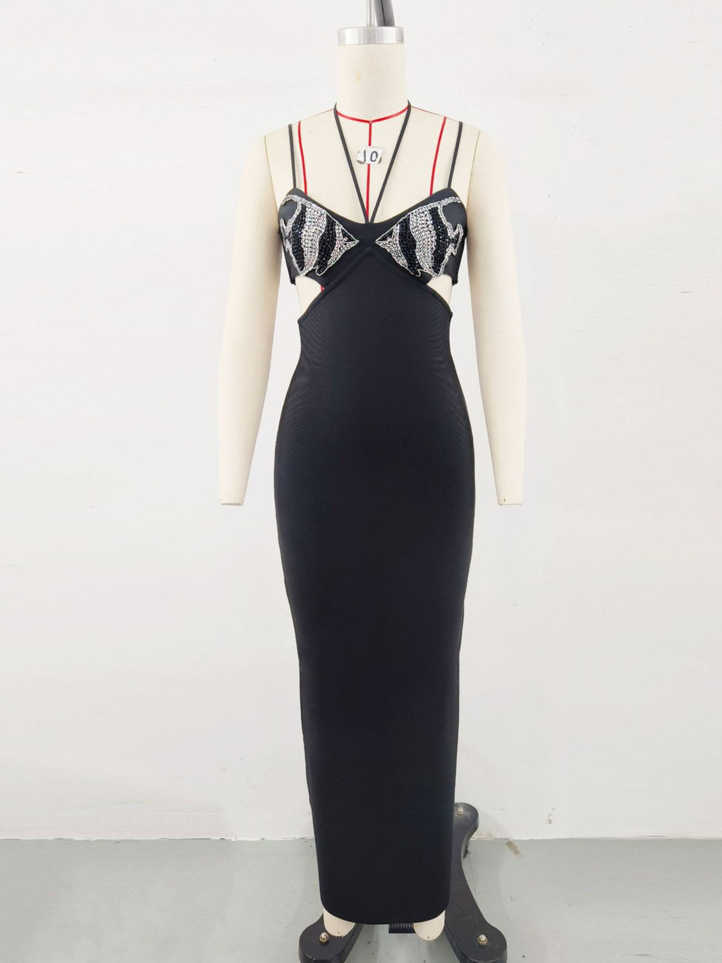 Independent Station Foreign Trade Tight Bandage dress Black Diamond Evening Dress Women's Banquet Elegant Light Luxury Niche High-end - Cozy & Co. Market