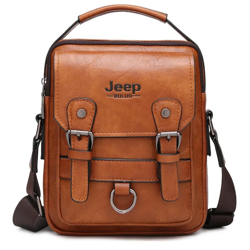 JEEP BULUO Multi-function Business Handbags Men New Man's Shoulder Bag Large Capacity Leather Messenger Bag Crossbody Big Brand - Cozy & Co. Market