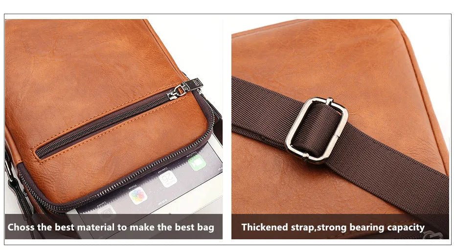 JEEP BULUO Multi-function Business Handbags Men New Man's Shoulder Bag Large Capacity Leather Messenger Bag Crossbody Big Brand - Cozy & Co. Market