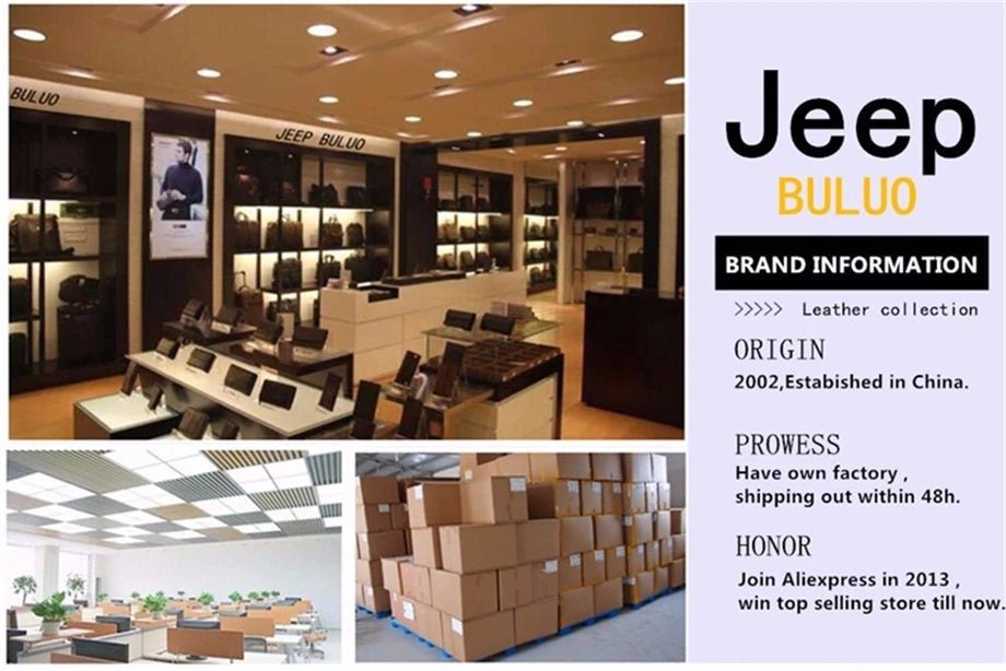 JEEP BULUO Multi-function Business Handbags Men New Man's Shoulder Bag Large Capacity Leather Messenger Bag Crossbody Big Brand - Cozy & Co. Market