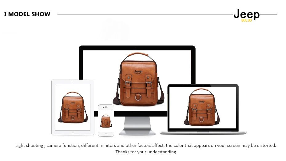 JEEP BULUO Multi-function Business Handbags Men New Man's Shoulder Bag Large Capacity Leather Messenger Bag Crossbody Big Brand - Cozy & Co. Market