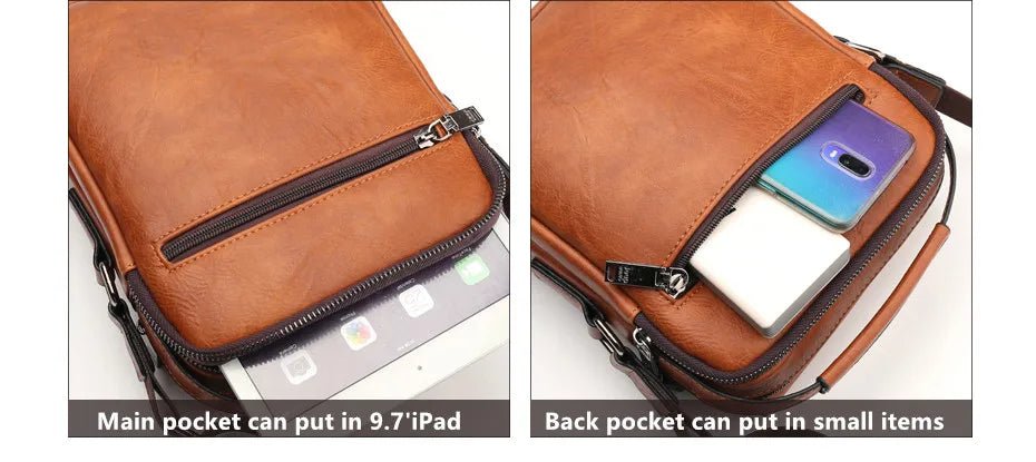 JEEP BULUO Multi-function Business Handbags Men New Man's Shoulder Bag Large Capacity Leather Messenger Bag Crossbody Big Brand - Cozy & Co. Market