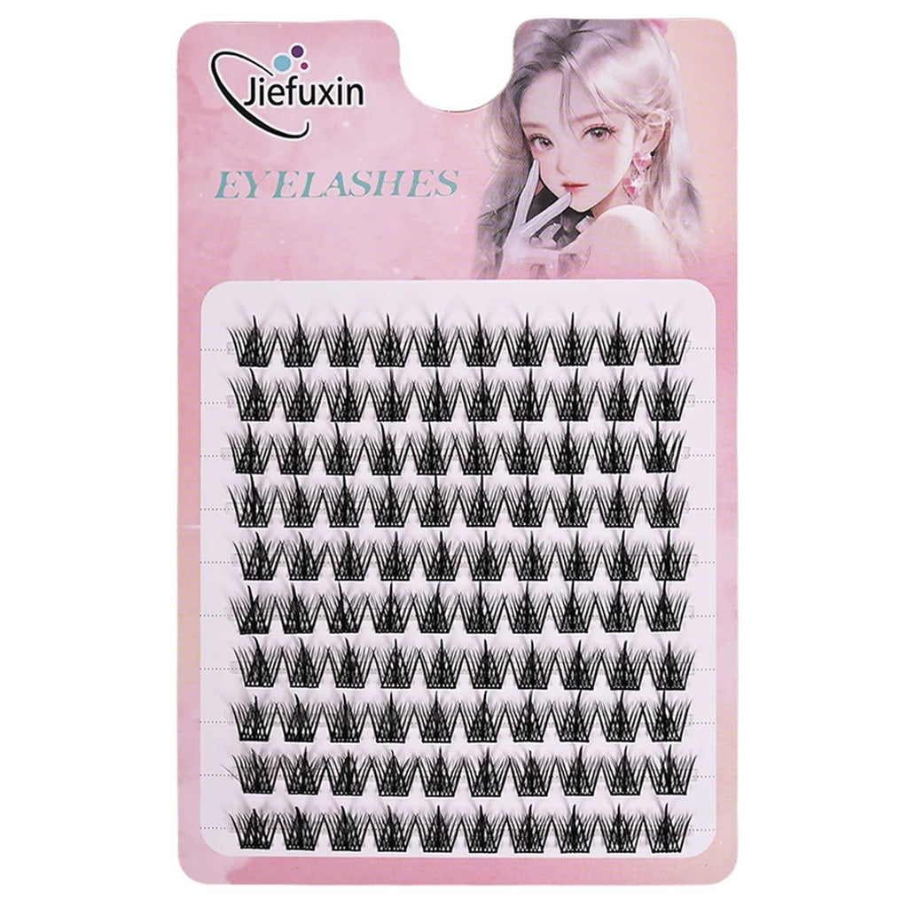 Jiefuxin DIY Lashes Fox Eye Manga False Eyelashes Large Capacity Tapered Thick Segmented Individual Cluster Lash Extensions - Cozy & Co. Market