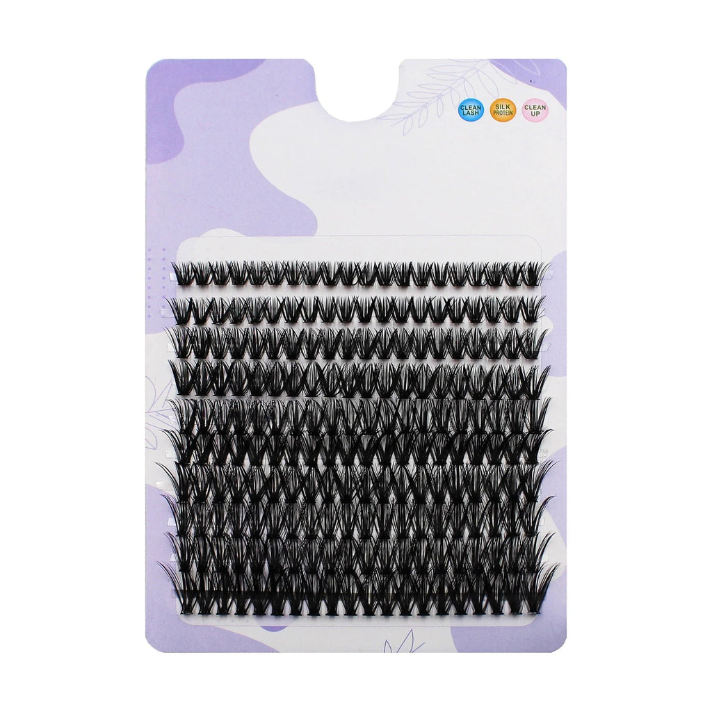 Jiefuxin DIY Lashes Fox Eye Manga False Eyelashes Large Capacity Tapered Thick Segmented Individual Cluster Lash Extensions - Cozy & Co. Market