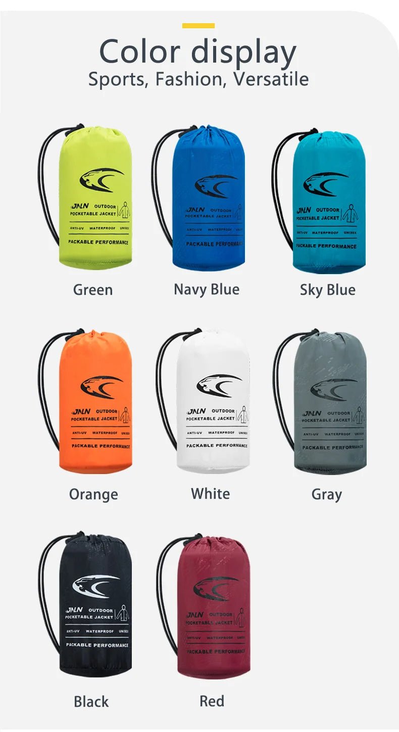 JNLN Camping Rain Jacket Men Women Waterproof Sun Protection Clothing Fishing Hunting Clothes Quick Dry Windbreaker With Pocket - Cozy & Co. Market