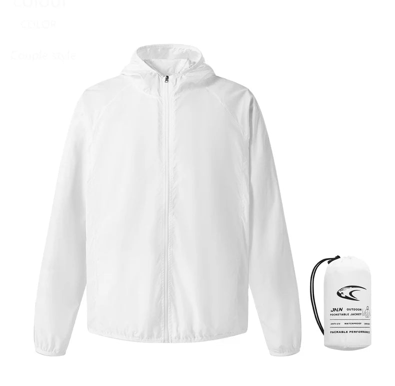 JNLN Camping Rain Jacket Men Women Waterproof Sun Protection Clothing Fishing Hunting Clothes Quick Dry Windbreaker With Pocket - Cozy & Co. Market