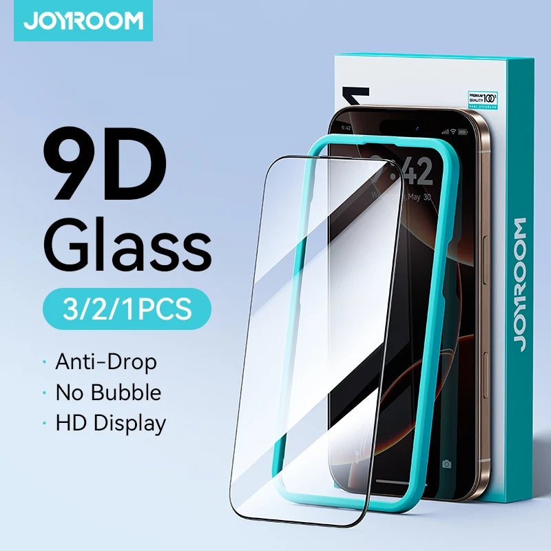 Joyroom 3/2/1PCS HD Glass For iPhone 17 16 15 Pro Max Screen Protector Full Screen Tempered Glass Protection For iPhone 17 16 15 - Cozy & Co. Market