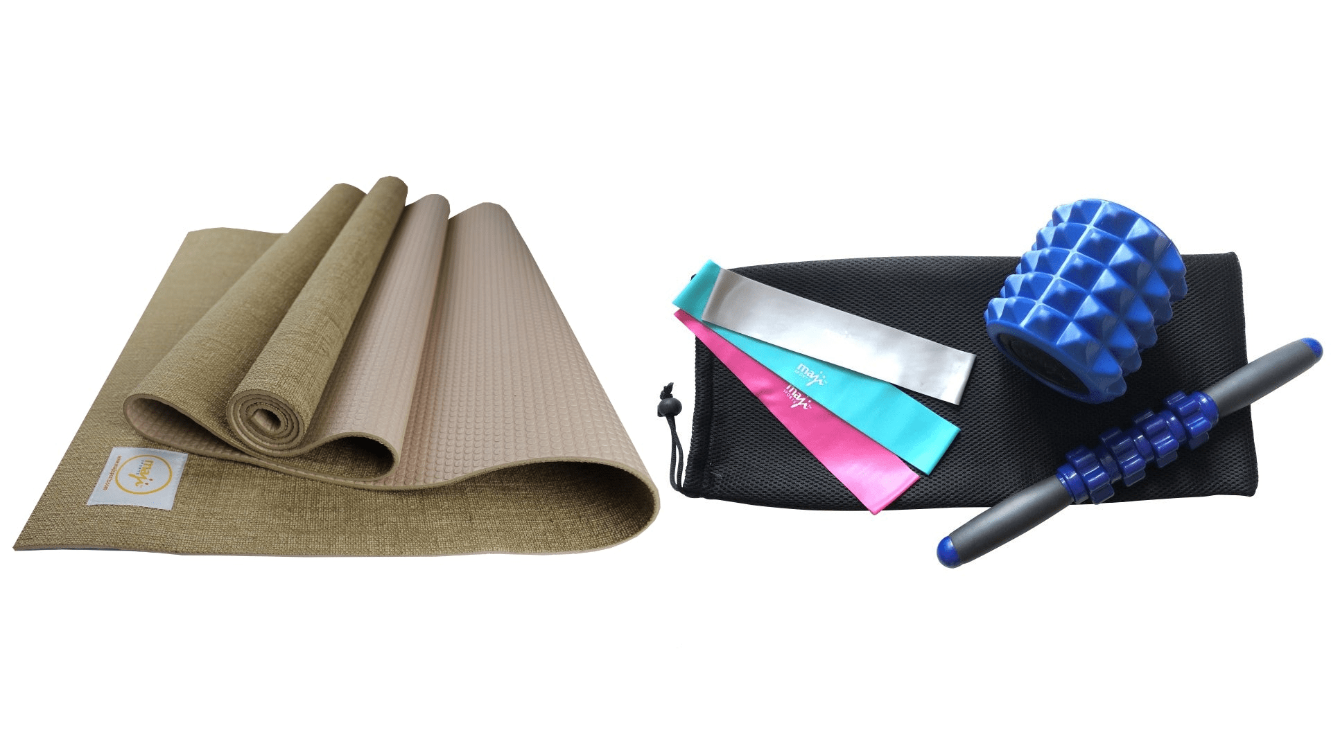 Jute Premium ECO Fitness, pilates, Yoga Mat + Muscle Recovery & 3 Pack Resistance Band Bundle - Cozy & Co. Market