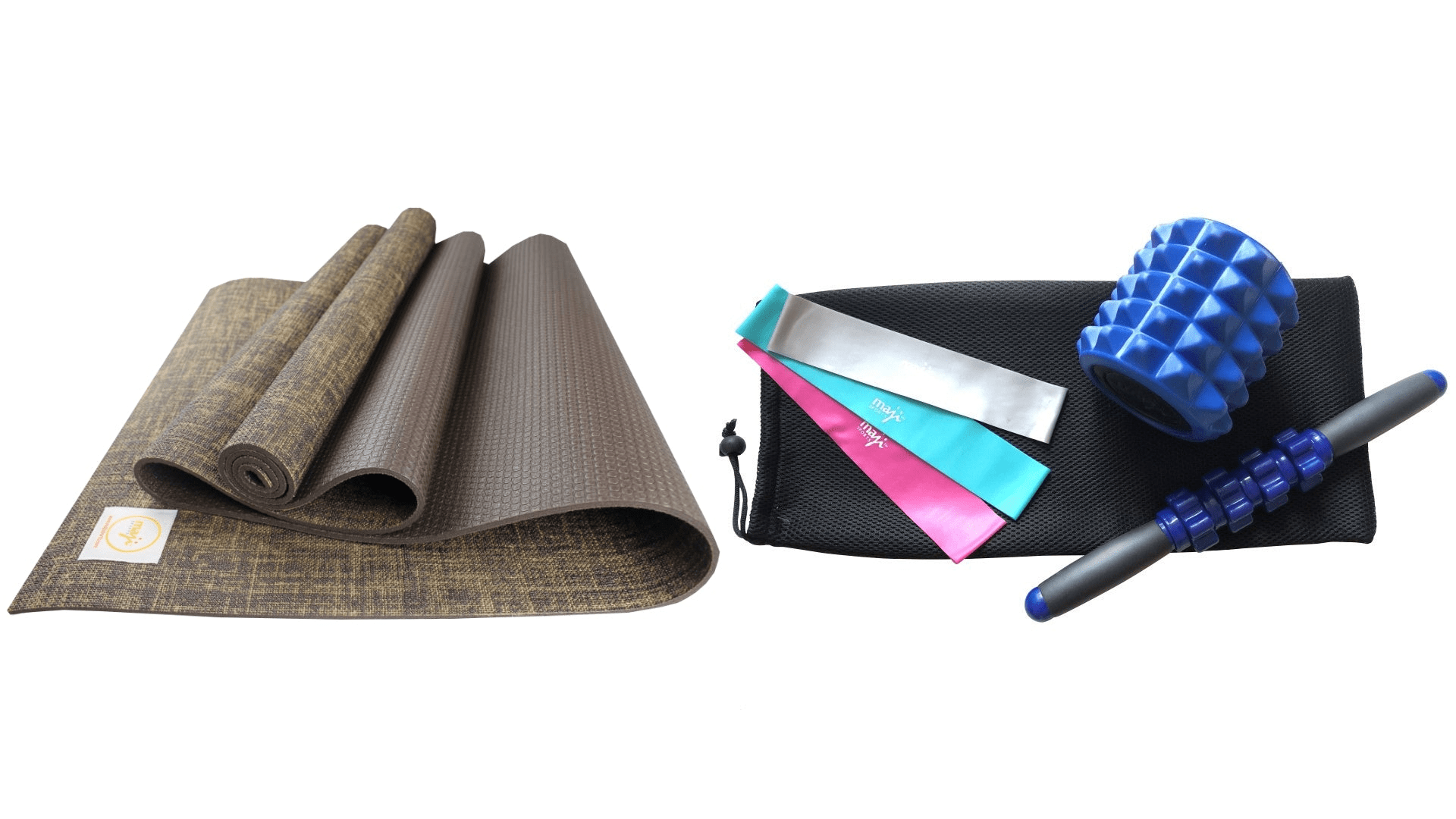 Jute Premium ECO Fitness, pilates, Yoga Mat + Muscle Recovery & 3 Pack Resistance Band Bundle - Cozy & Co. Market