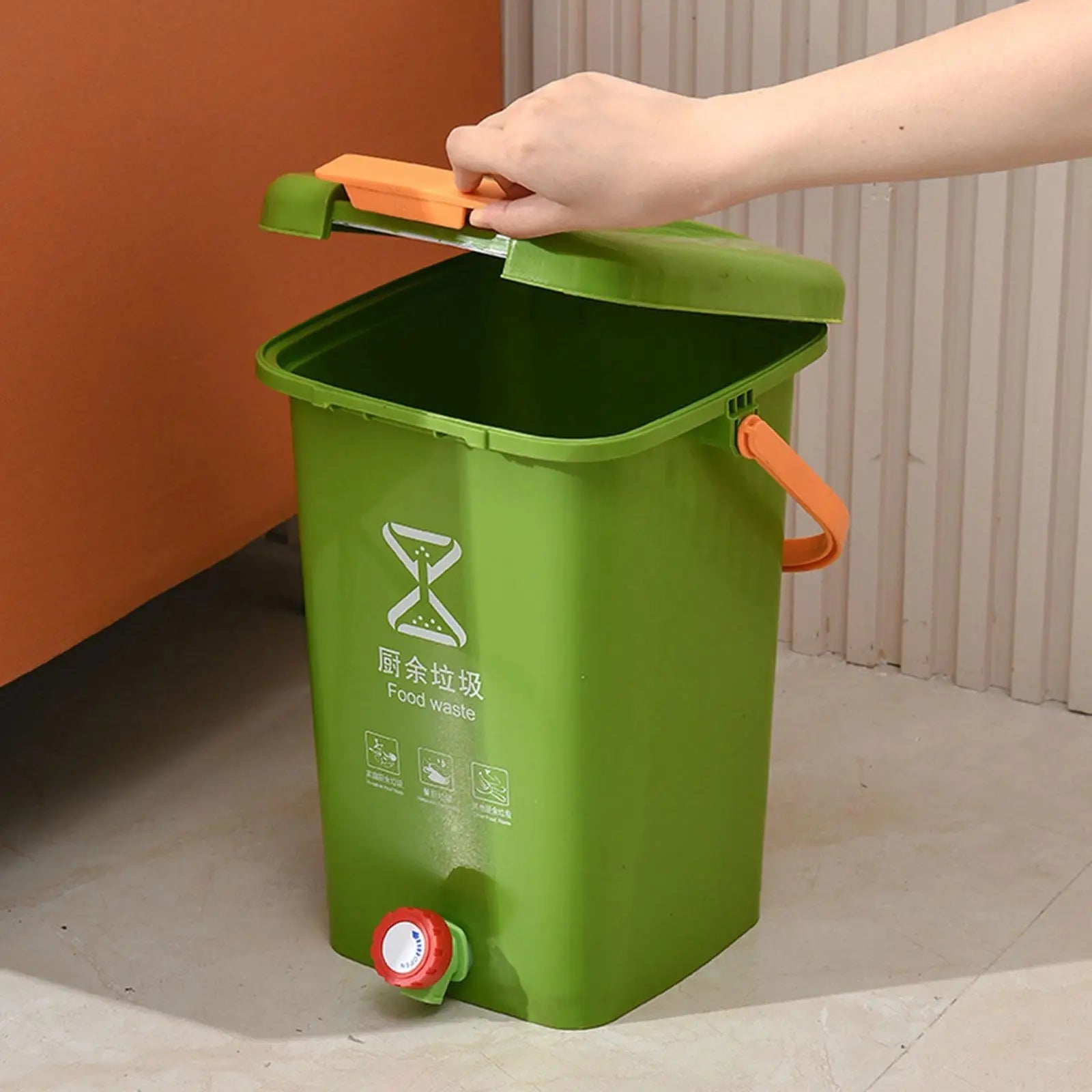 Kitchen Waste Compost Bucket Easy to Clean Modern Composting Recycle Bucket Trash Can for Pantry Home Countertop Kitchen - Cozy & Co. Market
