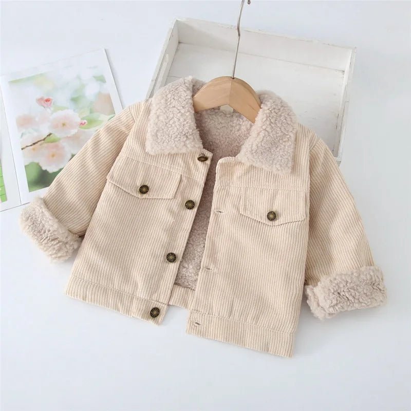 Korean Stylish Winter Quilted Jacket Corduroy Eco-Friendly Breathable Kids Coats for Boys and Girls - Cozy & Co. Market