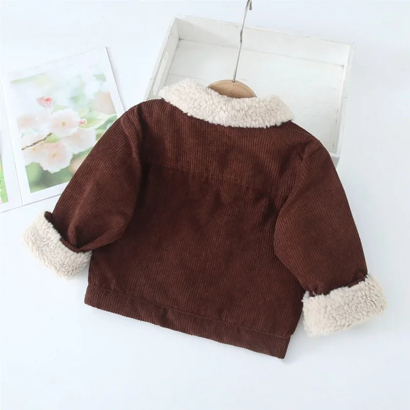 Korean Stylish Winter Quilted Jacket Corduroy Eco-Friendly Breathable Kids Coats for Boys and Girls - Cozy & Co. Market