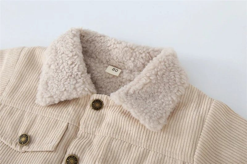 Korean Stylish Winter Quilted Jacket Corduroy Eco-Friendly Breathable Kids Coats for Boys and Girls - Cozy & Co. Market