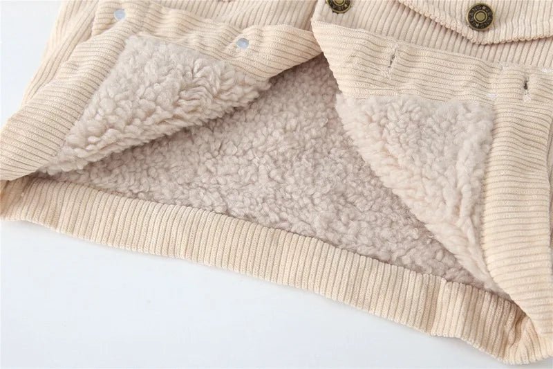 Korean Stylish Winter Quilted Jacket Corduroy Eco-Friendly Breathable Kids Coats for Boys and Girls - Cozy & Co. Market