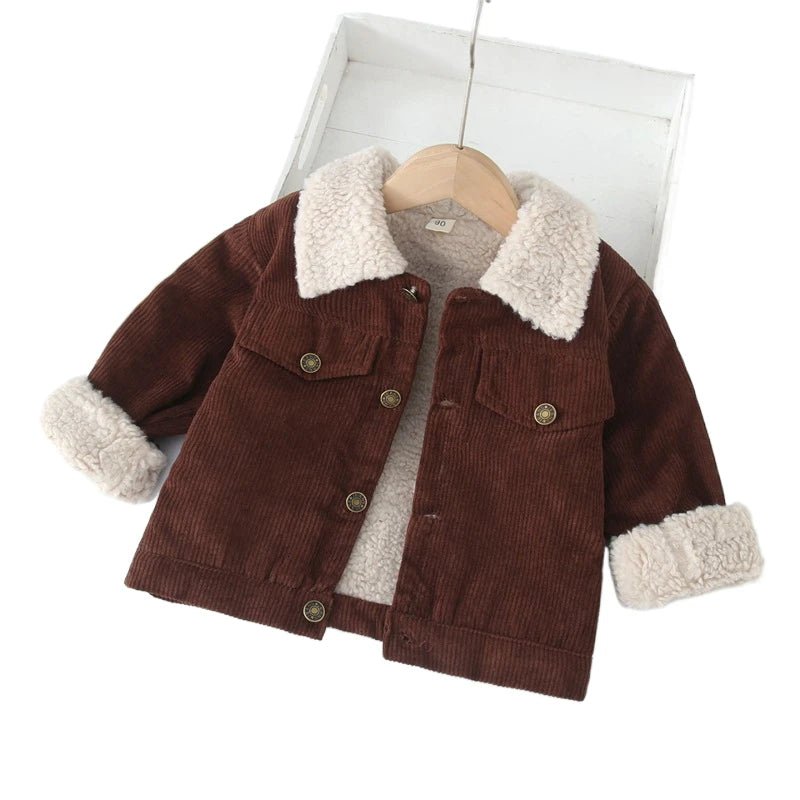 Korean Stylish Winter Quilted Jacket Corduroy Eco-Friendly Breathable Kids Coats for Boys and Girls - Cozy & Co. Market