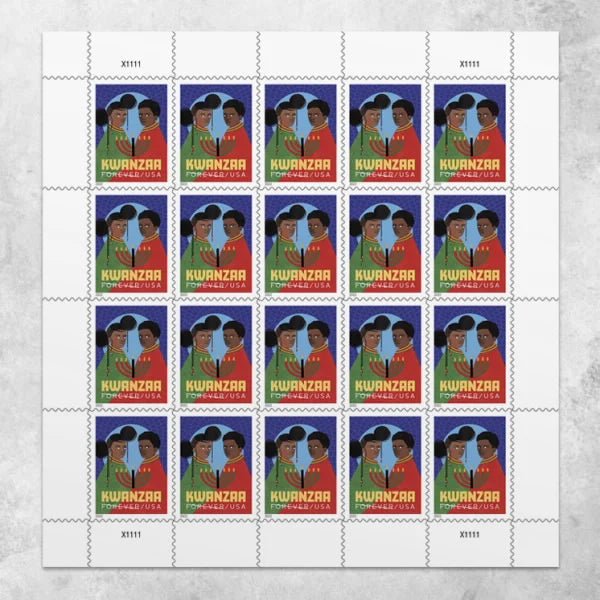 Kwanzaa Forever United States Postal Mail Stickers Postage Stamp Usa Post Stamps Us Postage Stamps in Bulk for Party Decoration - Cozy & Co. Market