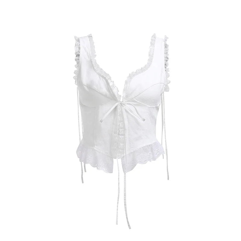 Lace Bandage Crop Top - Cozy & Co. Market