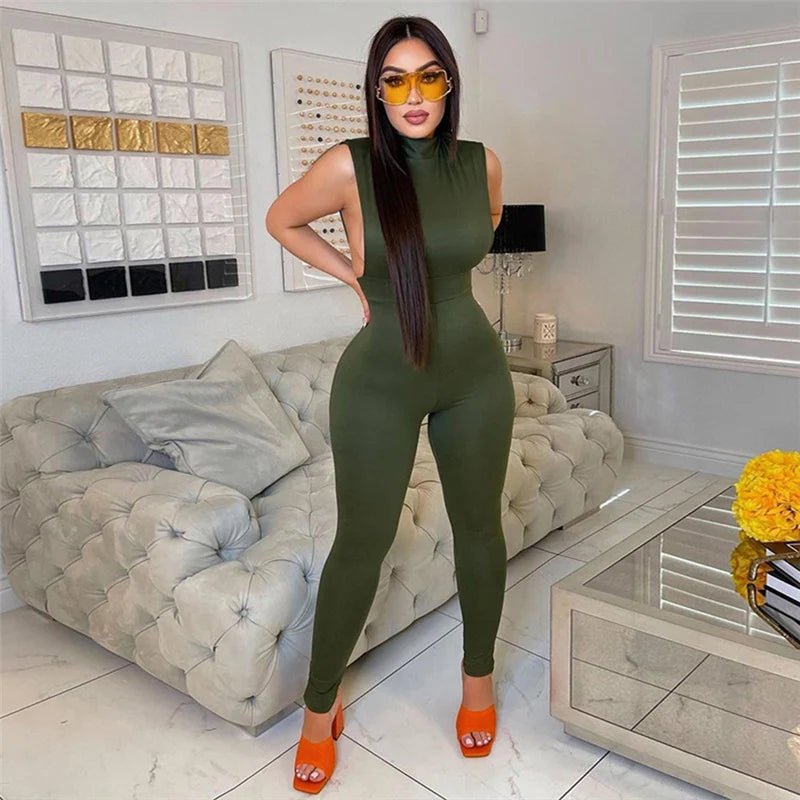 Lace Hollow-Out High Waist Sports Jumpsuit - Cozy & Co. Market