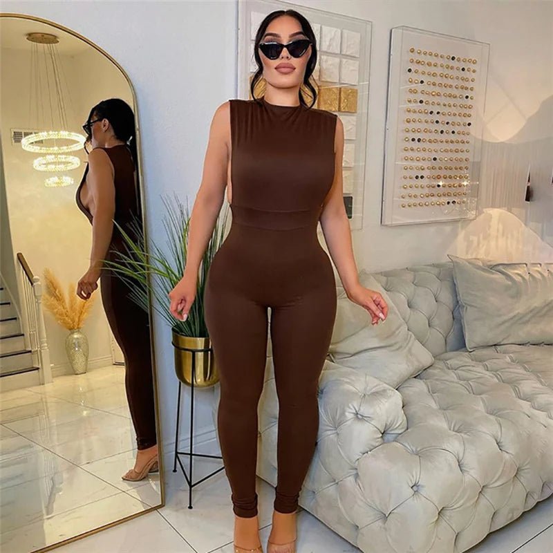 Lace Hollow-Out High Waist Sports Jumpsuit - Cozy & Co. Market