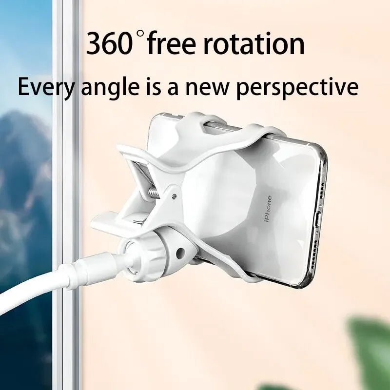 Lazy Bedside DesktopMobile Phone Clamp Bracket Flexible Long Arm Gooseneck Lazy Person Bracket With Handle Overhead Live Bracket - Cozy & Co. Market