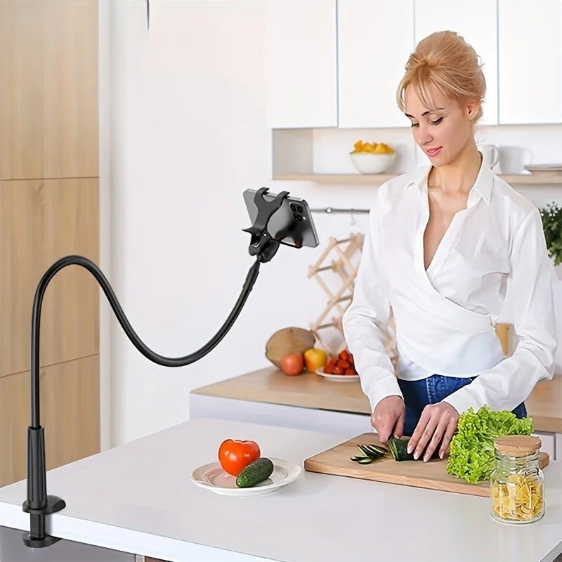 Lazy Bedside DesktopMobile Phone Clamp Bracket Flexible Long Arm Gooseneck Lazy Person Bracket With Handle Overhead Live Bracket - Cozy & Co. Market