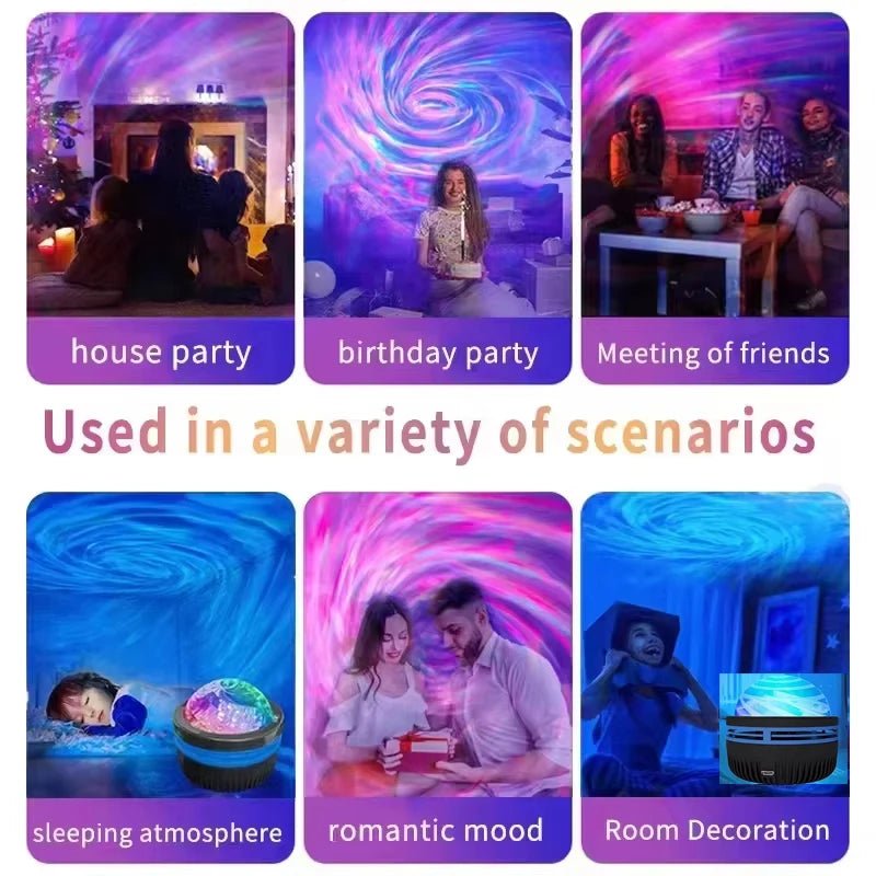 LED Galaxy Projector Light Colorful Galaxy Sky Projector Bedroom Night Light Kids Room Decoration Christmas Party Decoration - Cozy & Co. Market