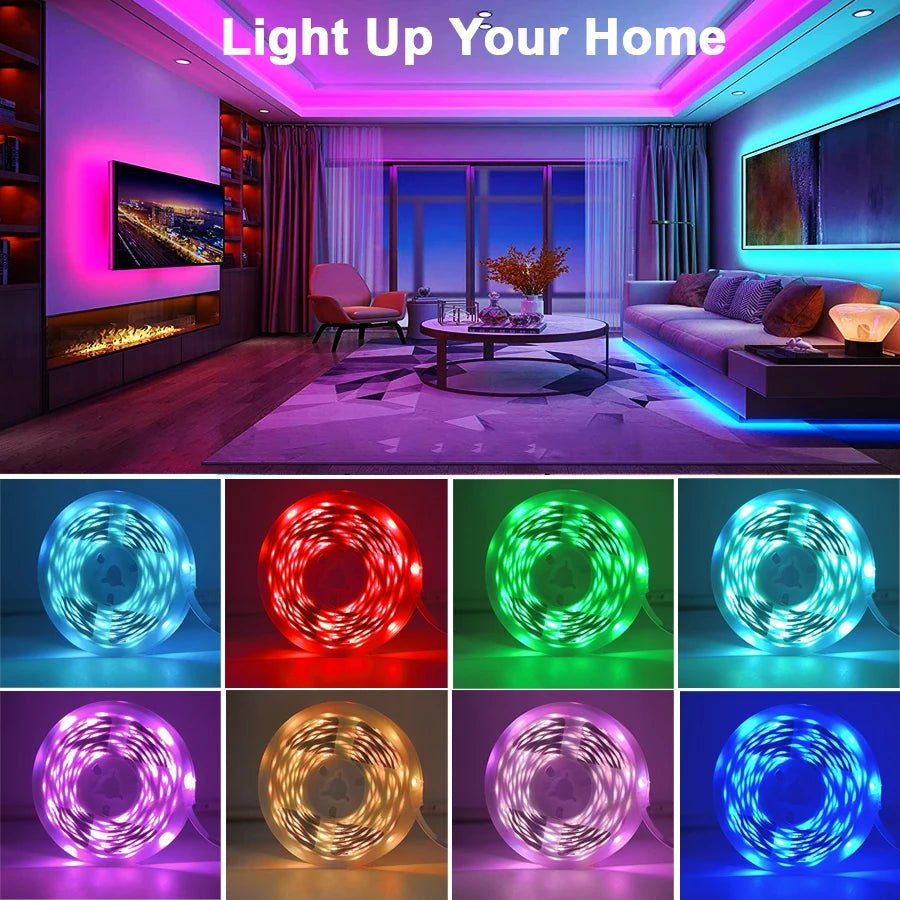 Led Strip Lights Music Sync Led Lights Room with APP Control, Flexible Ribbon Tape Lights for Home Party Decor TV Backlight - Cozy & Co. Market