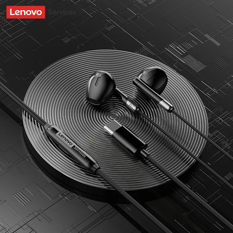 Lenovo Wired Earphones Gaming Headset Low Latency Headphones TypeC 3.5mm AUX In-Ear Earbuds with Mic For iPhone 16 17 New Y106 - Cozy & Co. Market