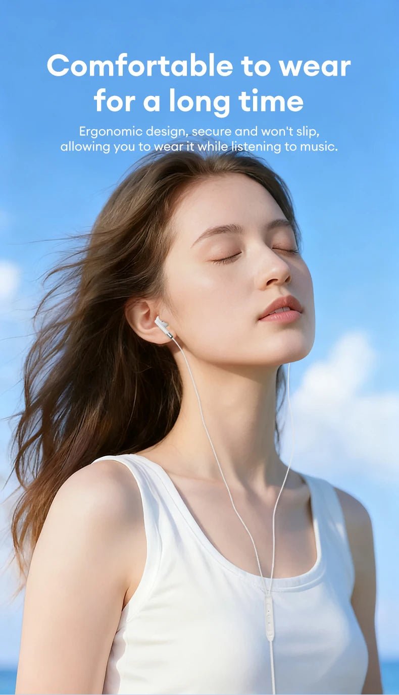 Lenovo Wired Earphones Gaming Headset Low Latency Headphones TypeC 3.5mm AUX In-Ear Earbuds with Mic For iPhone 16 17 New Y106 - Cozy & Co. Market