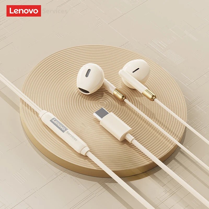 Lenovo Wired Earphones Gaming Headset Low Latency Headphones TypeC 3.5mm AUX In-Ear Earbuds with Mic For iPhone 16 17 New Y106 - Cozy & Co. Market