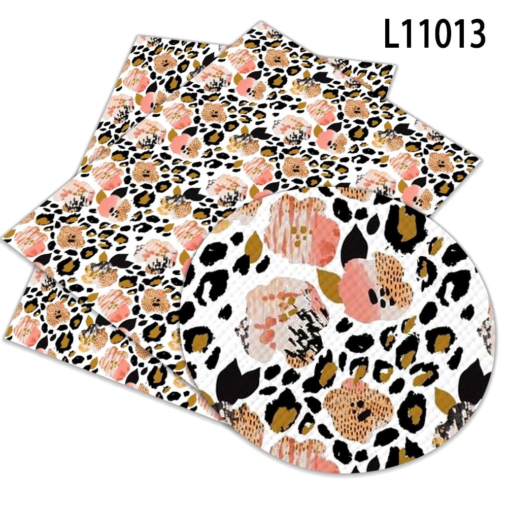 Leopard Print Zebra Print Flowers Pattern Waterproof Faux Leather 1mm Furniture Car Decoration Bag Hair Bow Garment Football - Cozy & Co. Market