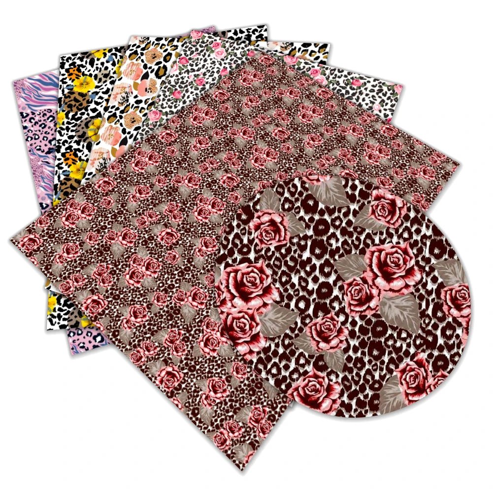 Leopard Print Zebra Print Flowers Pattern Waterproof Faux Leather 1mm Furniture Car Decoration Bag Hair Bow Garment Football - Cozy & Co. Market