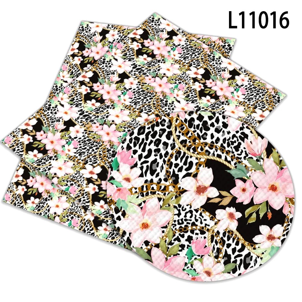 Leopard Print Zebra Print Flowers Pattern Waterproof Faux Leather 1mm Furniture Car Decoration Bag Hair Bow Garment Football - Cozy & Co. Market