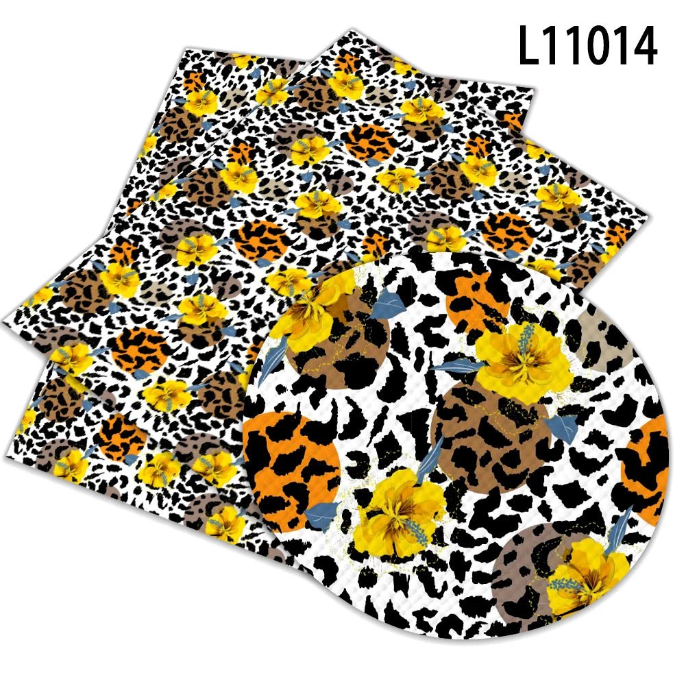 Leopard Print Zebra Print Flowers Pattern Waterproof Faux Leather 1mm Furniture Car Decoration Bag Hair Bow Garment Football - Cozy & Co. Market