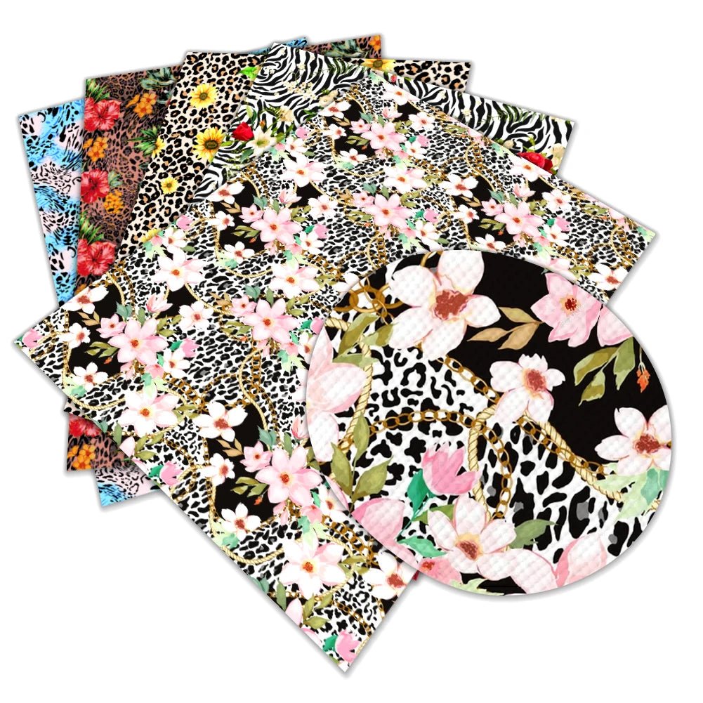 Leopard Print Zebra Print Flowers Pattern Waterproof Faux Leather 1mm Furniture Car Decoration Bag Hair Bow Garment Football - Cozy & Co. Market
