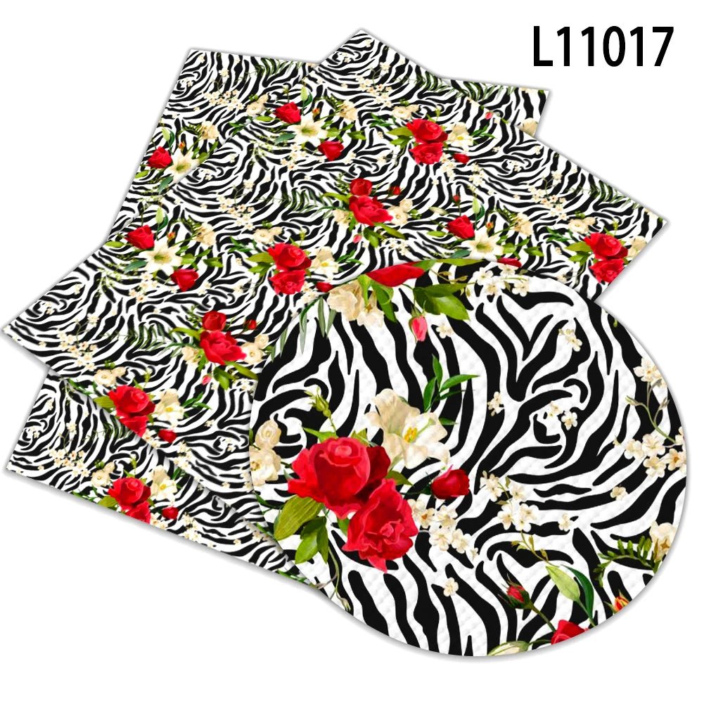 Leopard Print Zebra Print Flowers Pattern Waterproof Faux Leather 1mm Furniture Car Decoration Bag Hair Bow Garment Football - Cozy & Co. Market