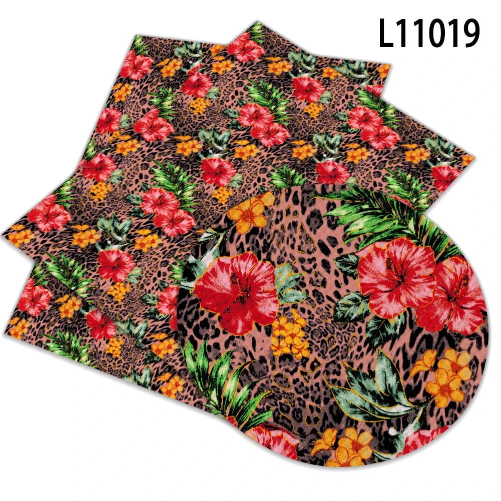Leopard Print Zebra Print Flowers Pattern Waterproof Faux Leather 1mm Furniture Car Decoration Bag Hair Bow Garment Football - Cozy & Co. Market