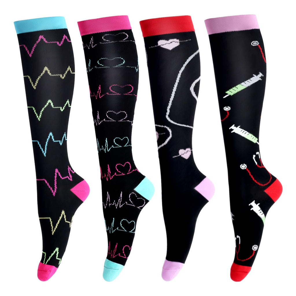 LEOSTEP Compression Socks for Women & Men Circulation Long Stockings Support for Nurses Pregnant Hiking Riding Running - Cozy & Co. Market