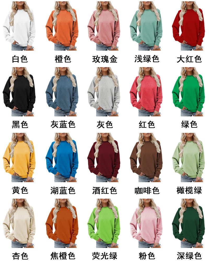 Let it snow snowflake print round neck women's top sweater foreign trade supply autumn and winter coat casual loose - Cozy & Co. Market