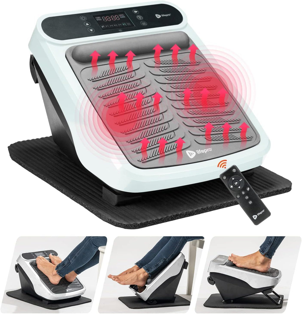LifePro Foot Massager for Relaxing Calf & Foot Therapy - Vibrating Foot Massage Circulation Machine for Legs and Feet with Heat Combo -Under Desk Foot Massager for Pain Relief and Circulation of Blood - Cozy & Co. Market