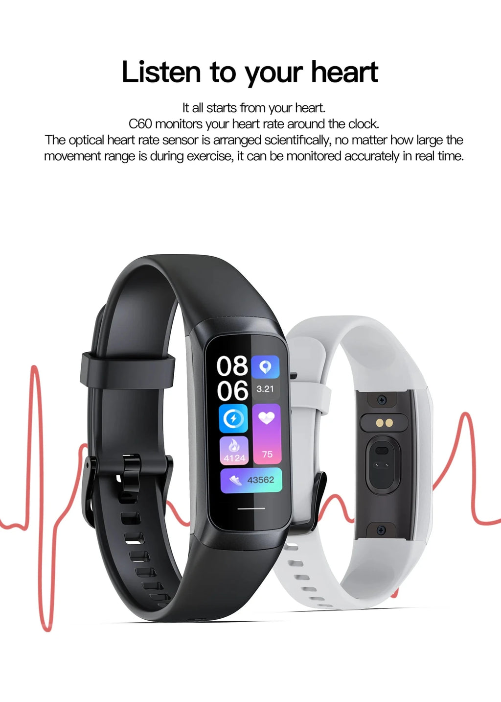 LIGE Amoled Smart Watch Men 2025 Smart Band Women Heart Rate Blood Smartwartch Waterproof Smart Bracelet Sport Fitness Tracker - Cozy & Co. Market