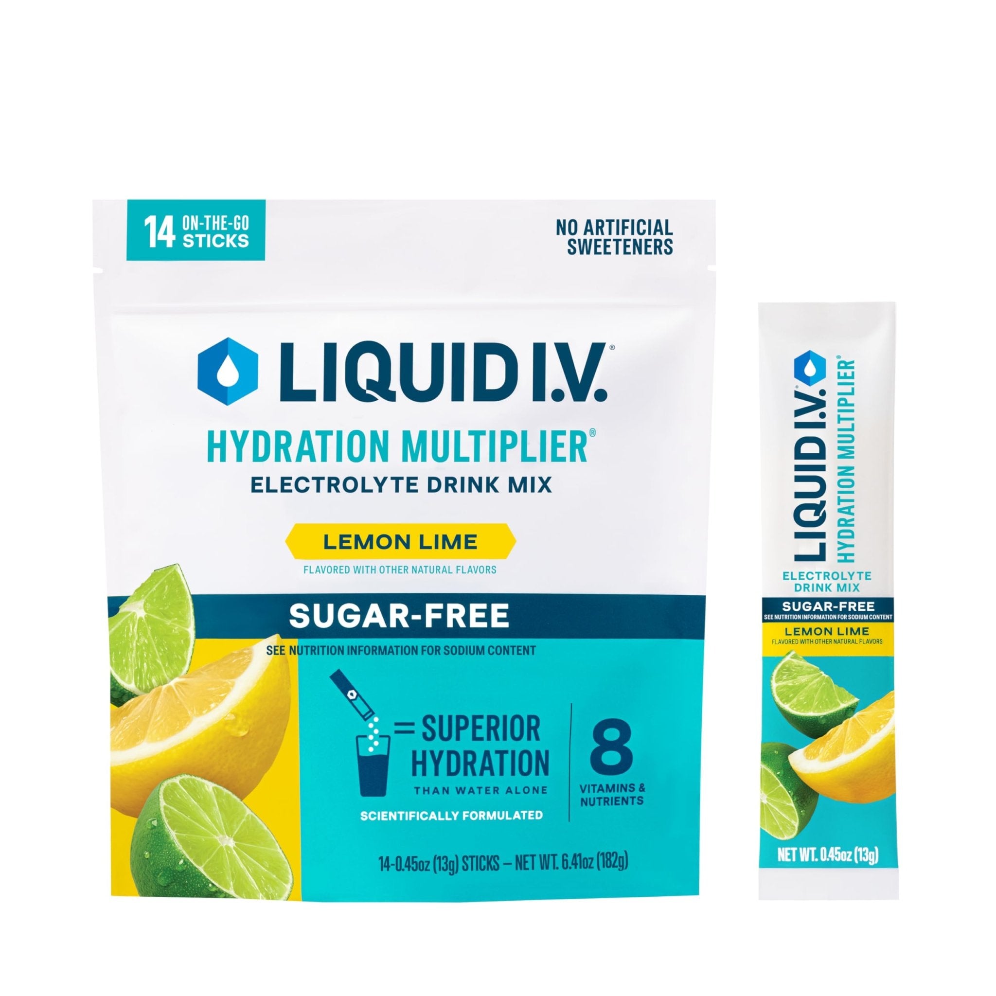 LIQUID I.V. Sugar-Free Hydration Multiplier - Lemon Lime – Hydration Powder Packets | Electrolyte Po Yellow - Cozy & Co. Market